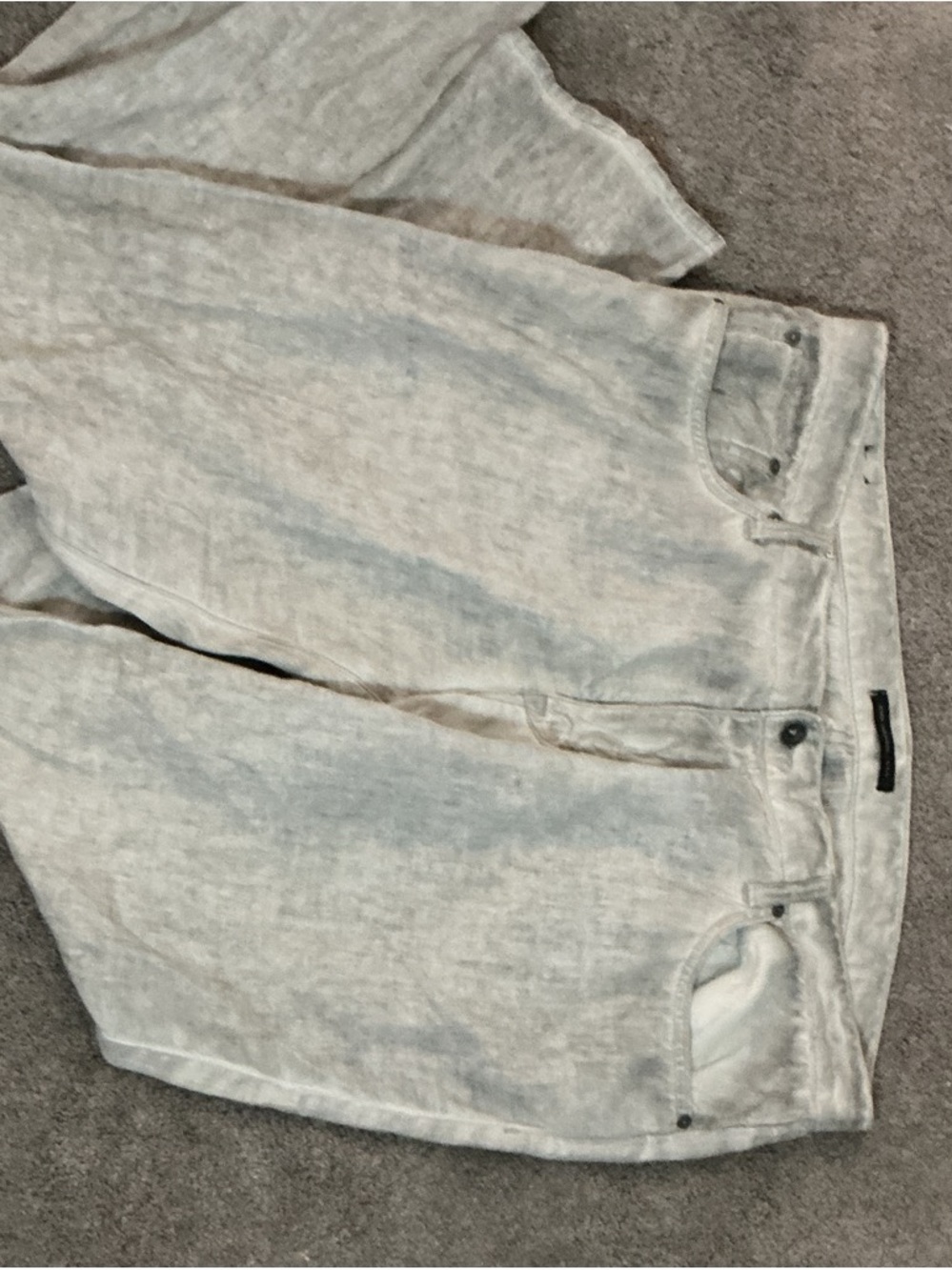 John Varvatos Light Gray Washed Relaxed Jeans